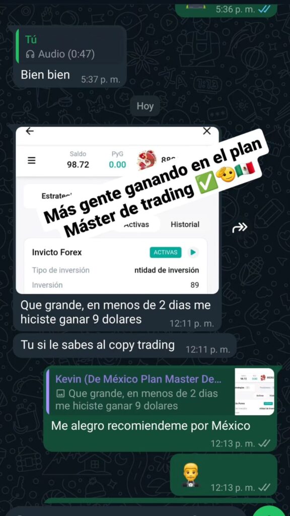 testimonios de invicto forex